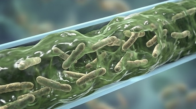 Zápach z klimatizácie - baktéria Pseudomonas aeruginosa pod mikroskopom
